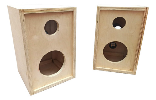 1 Par De Bafles Hi Fi Bocinas Bookshelf Vacios Audiofilos Natural Abedul