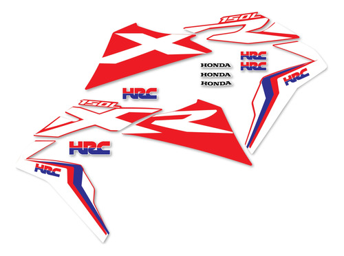 Kit Calcos - Gráfica Honda Xr 150  Hrc Moto Roja