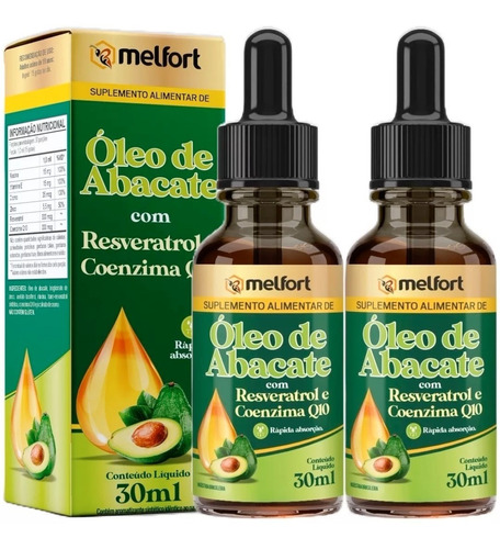 Aceite De Aguacate Coenzima Q10 Resveratrol Y Niacina 60ml