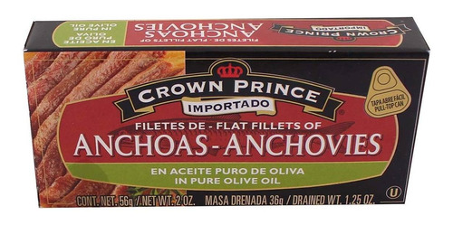 Filete De Anchoas Marinter Crown Prince Aceite Puro De Oliva 56g
