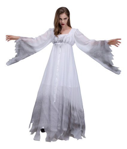 Halloween Spooky Zombie Woman Ghost Costume Vampire Bride Cosplay Ghost Festival Costume