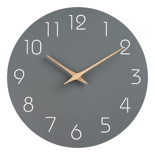 2 #10, Negro Liso, Reloj De Pared Moderno Con 10 Unidades Pa