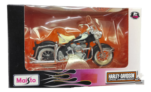 Moto Harley Davidson 1962 Flh Duo Glide Escala 1/18 - Maisto