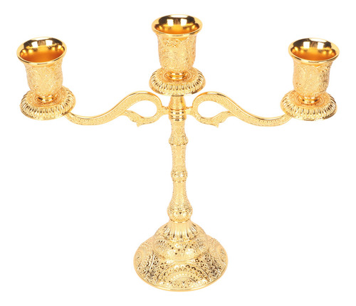 Candelabro Vintage De Aleación De 3 Brazos, Estilo Candelabr