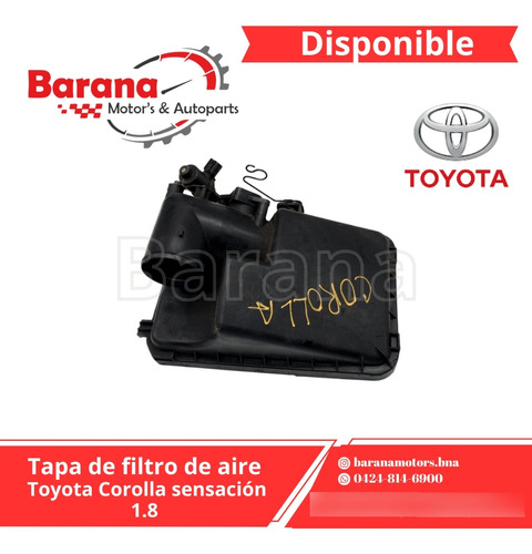 Tapa Filtro De Aire Toyota Corolla Sensacion