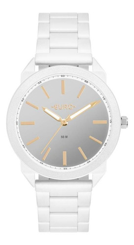 Relógio Feminino Euro Color Eu2035ysg/4b 40mm Aço Branco
