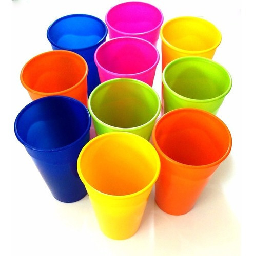 Imagem 4 de 5 de 10 Copos Plásticos Coloridos Festa Grande Lavável De 300ml