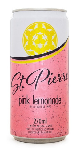 Imagem 4 de 4 de 24x Agua Tônica St Pierre Pink Lemonade Lata 270ml