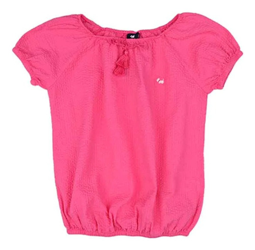 Blusa Para Niña Manga Corta Marca Ferrioni Color Fiusha