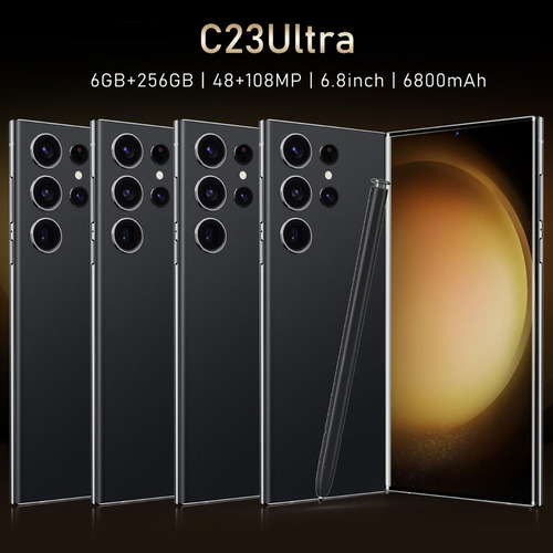 Smartphone Android Barato C23 Ultra 6.8 Pulgadas 6gb + 256gb+tf