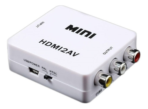 Adaptador Conversor Hdmi A Rca Video 1080p Ps4 Deco Nuevo