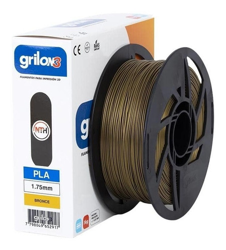 Filamentos Pla Grilon3 1kg 1.75mm Bronce