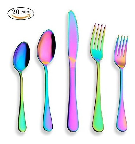 Berglander Cubiertos Set 20 Piezas De Acero Inoxidable Con T