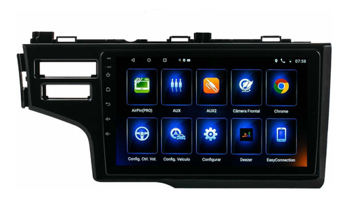 Central Multimidia Honda Fit 2015 Ate 2020 Android 11 9p Cam