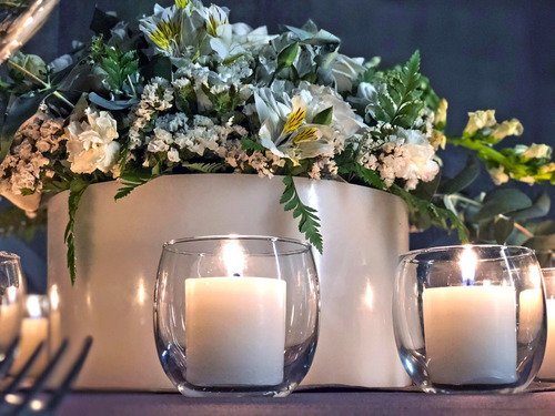 Imagen 6 de 10 de 20 Velas 5x5cm Para Centros De Mesa De Boda Aluzza