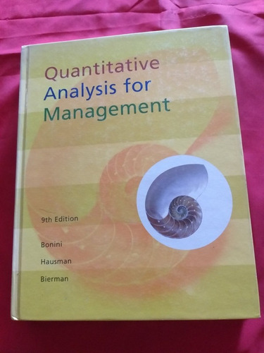 Libro Quantitative Analysis For Management, Bonini