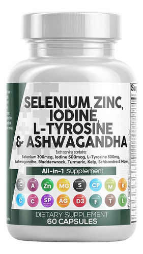 Suplementos De SelĂȘnio, Zinco, Iodo, L-tirosina E Ashwagandh