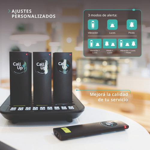Llamador De Clientes Pager Líder Arg X 18u.