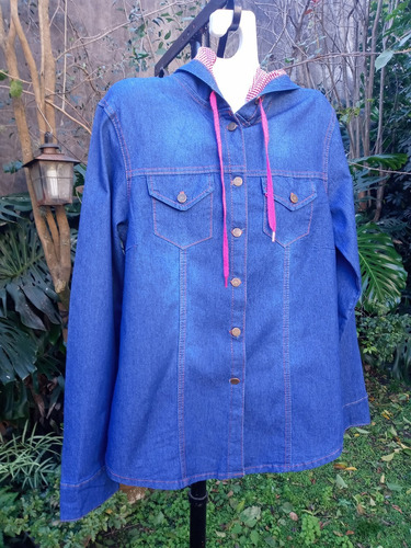 Camisa Mujer C/capucha Algodón ,jean