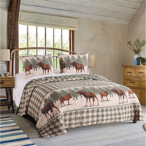 Juego De Ropa De Cama Moose Creek Bungalow Descalzo, Gemelo,