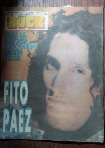 Revista Super Rock Especial Fito Paez - Octubre 1992