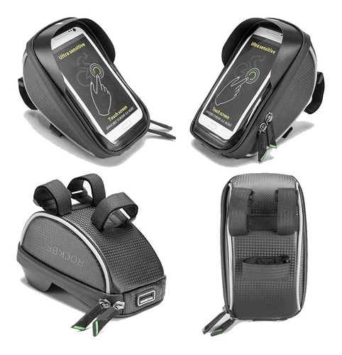 Bolso Porta Celular Rockbros Original Estuche Amplio Bici