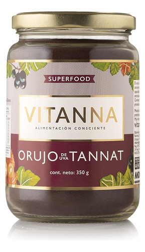 Harina De Orujo De Uva Tannat  Vitanna® 350g | Antioxidante