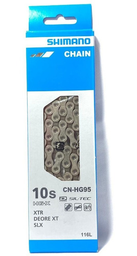 Corrente Shimano 10v Xtr Deore Xt Slx Cn-hg95 116 Elos