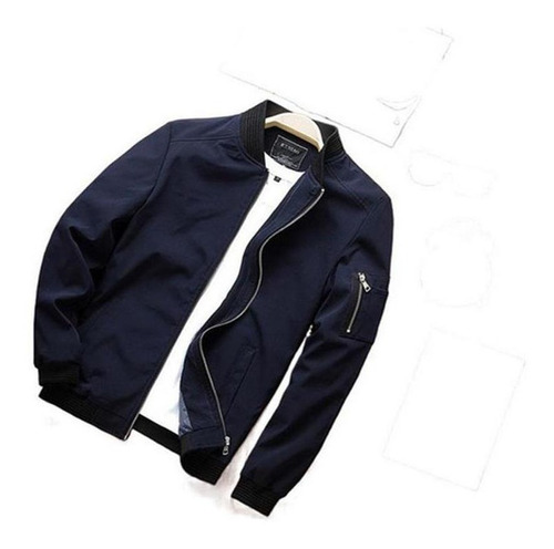 Chaqueta Bomber Informal Para Hombre