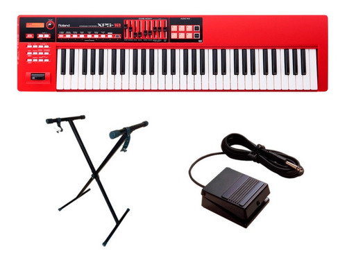Imagem 1 de 5 de Teclado Xps10 Roland Vermelho + Suporte + Pedal Sustain Dp2