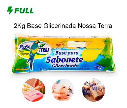 Imagem 2 de 6 de Kit 2kg Base Glicerina Branca Para Sabonetes Entrega Rápida
