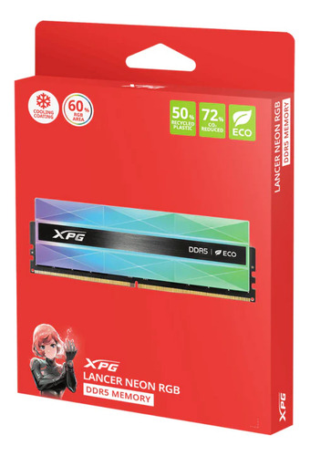 Memoria Ram Ddr5 Xpg Lancer Neon Kit 2 X 16gb 6800mhz Rgb