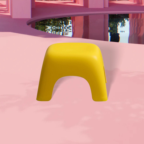 Nuevo Taburete Cuadrado Moderno Minimalista Amarillo
