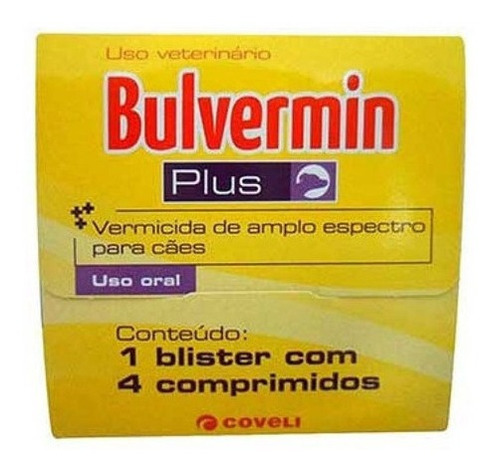 Kit C/ 03 Bulvermin Plus Coveli 4 Comprimidos
