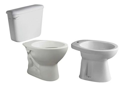 Juego Sanitarios Ferrum Andina Inodoro Mochila Bidet 1 A