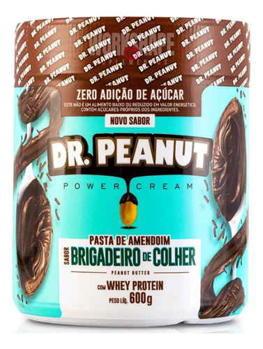 Melhor Pasta De Amendoim Dr. Peanut Com Whey Protein 600g Sabor Brigadeiro