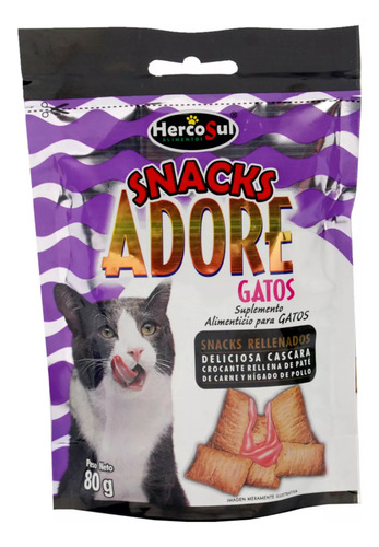 Alimento Para Gato Adore Snack 5 X  80g