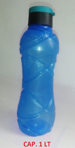 Botella Deportiva Azul Para Agua 1 Lt Gym, Oficina
