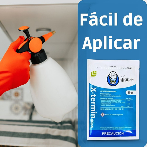 Kit 3 Sobres Insecticida X-termin 40 Ph 10gr Chinches Moscos