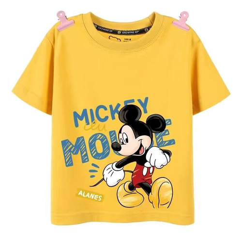 Camisetas Con Estampado Creativo De Manga Corta Mickey Mouse