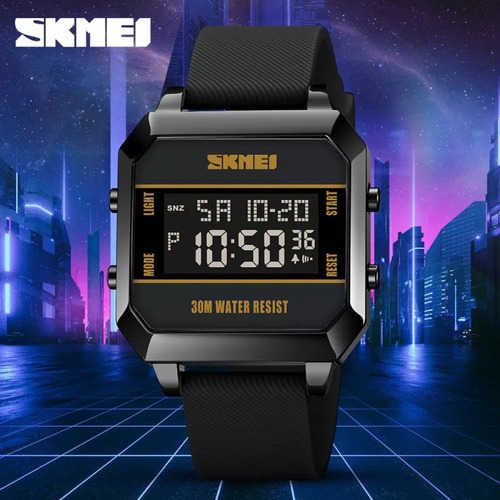 Reloj Digital Skmei Con Cronógrafo Luminoso Resistente Al Ag