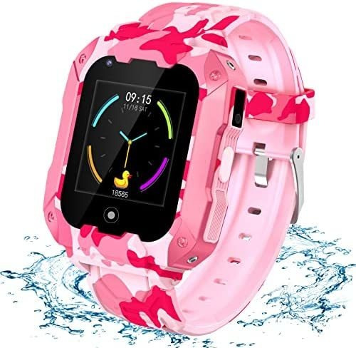 Imagen 1 de 7 de Reloj Inteligente P/niños Cjc Impermeable 3-14 Años - Rosa