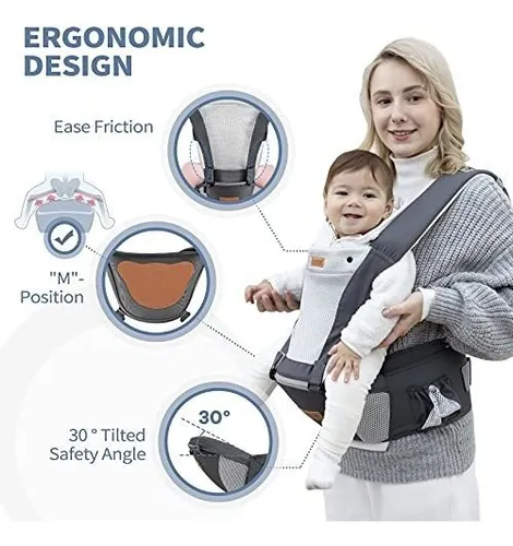 Cangurera con 2025 asiento para bebe