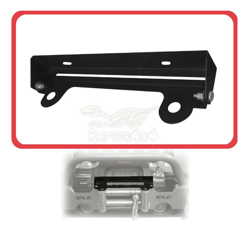 Porta Placa Winch Con Rodillos Jeep Wrangler Universal