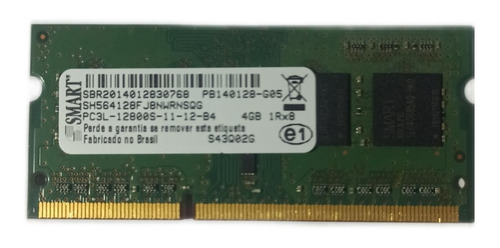 Imagem 3 de 3 de Memória Ram Smart 4gb Ddr3 Para Notebook Lenovo G400s