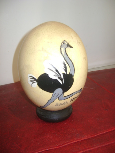 Autentico  Huevo De Avestruz Decorado Traido De Sud Africa