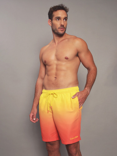 Traje De Baño Hombre Short Malla Multicolor Calvin Klein