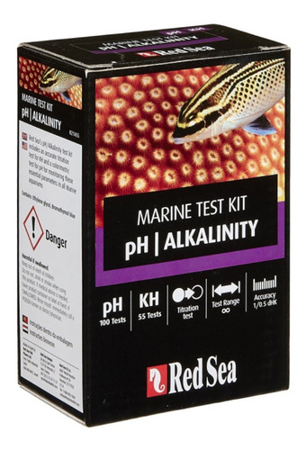 Teste De Ph E Alcalinidade Red Sea Marine Kit Faz 100 / 55