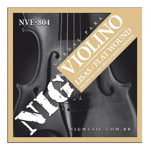 Encordoamentos Para Violino Flat Wound Nig Nve-804