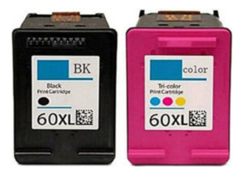 Pack 2 Cartuchos Alternativo Hp 60xl Negro Y Colores